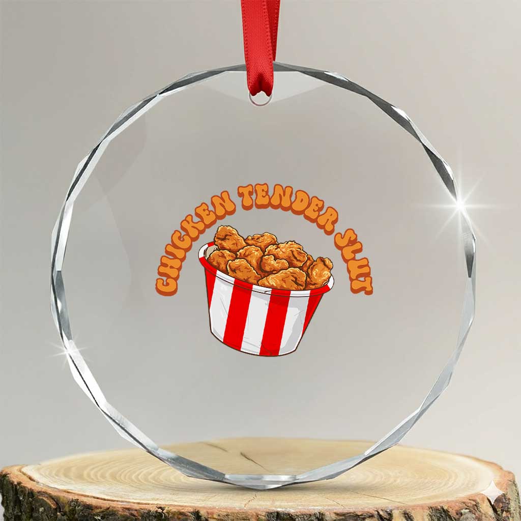Funny Chicken Tender Slut Crystal Glass Ornament Tendies Bucket TS02