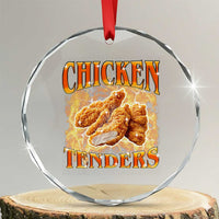 Funny Chicken Tenders Crystal Glass Ornament Funny Foodie Vintage 90s Bootleg Rap
