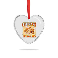 Funny Chicken Tenders Heart Crystal Glass Ornament Funny Foodie Vintage 90s Bootleg Rap