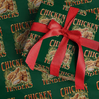 Funny Chicken Tenders Wrapping Paper Roll Funny Foodie Vintage 90s Bootleg Rap