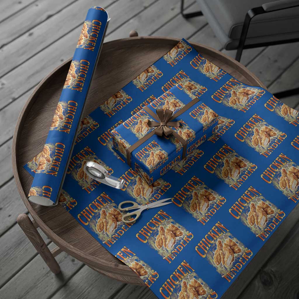 Funny Chicken Tenders Wrapping Paper Roll Funny Foodie Vintage 90s Bootleg Rap