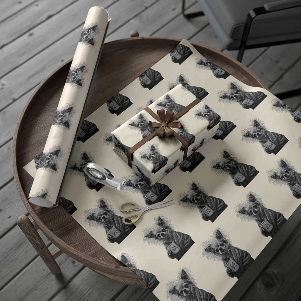Funny Chihuahua Coffee Lover Wrapping Paper Roll Do Not Talk To Me Yet