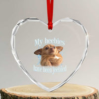 Funny Chihuahua Meme Heart Crystal Glass Ornament My Heebies Have Been Jeebied Bootleg - Wonder Print Shop