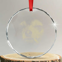 Funny Chihuahua Smoking Cegarette Meme Crystal Glass Ornament Gritty Ironic Dog Graphic for Dark Humor Lovers