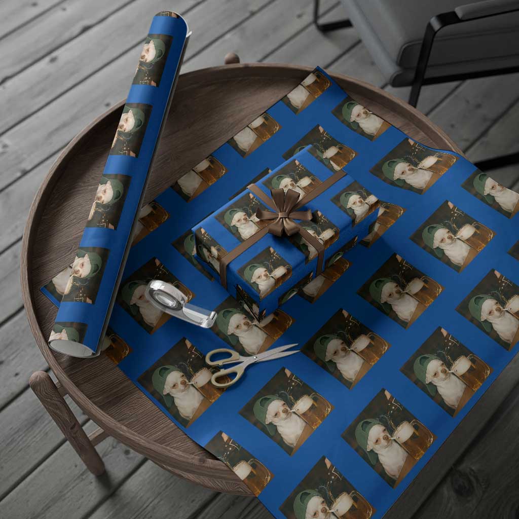 Funny Chihuahua St Patricks Day Meme Wrapping Paper Roll Chihuahua Smoking Irish Beer Lover