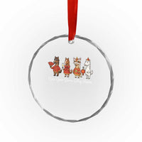 Funny Chinese New Year 2026 Crystal Glass Ornament New Year Same Silly Horse - Wonder Print Shop