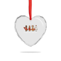 Funny Chinese New Year 2026 Heart Crystal Glass Ornament New Year Same Silly Horse - Wonder Print Shop