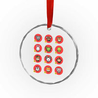 Funny Chinese New Year Zodiac Animals Crystal Glass Ornament TS11
