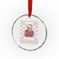 Funny Chit Christmas Crystal Glass Ornament Merry Chit Mas Do It Lady Ugly Xmas - Wonder Print Shop