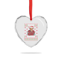 Funny Chit Christmas Heart Crystal Glass Ornament Merry Chit Mas Do It Lady Ugly Xmas - Wonder Print Shop