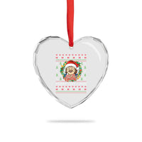 Funny Chit Christmas Heart Crystal Glass Ornament Merry Chit Mas Do It Lady Xmas Wreath - Wonder Print Shop