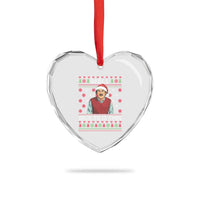 Funny Chit Christmas Heart Crystal Glass Ornament Well Back To It Then Do It Lady - Wonder Print Shop