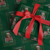 Funny Chit Christmas Wrapping Paper Roll Merry Chit Mas Do It Lady Ugly Xmas - Wonder Print Shop