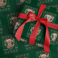 Funny Chit Christmas Wrapping Paper Roll Merry Chit Mas Do It Lady Xmas Wreath - Wonder Print Shop