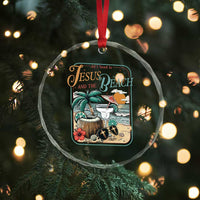 Funny Christian Beach Gift Crystal Glass Ornament All I Need Is Jesus And The Beach