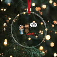 Funny Christian Crystal Glass Ornament You Mad Bro Matthew 2:16 TS14
