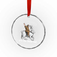 Funny Christian Easter Crystal Glass Ornament Go Jesus It Is The Third Day Religious Bunny