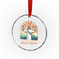 Funny Christian Easter Crystal Glass Ornament Guess Whos Back Jesus Religious - Wonder Print Shop
