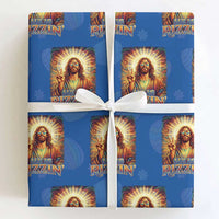 Funny Christian Easter He Is Rizzin Wrapping Paper Roll Trendy Jesus Humor with Sunglasses Faith Based Meme Gift