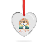 Funny Christian Easter Heart Crystal Glass Ornament Guess Whos Back Jesus Religious - Wonder Print Shop
