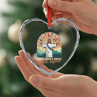 Funny Christian Easter Heart Crystal Glass Ornament Guess Whos Back Jesus Religious - Wonder Print Shop