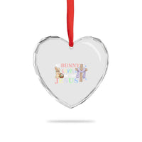 Funny Christian Easter Heart Crystal Glass Ornament No Bunny Loves Me Like Jesus - Wonder Print Shop