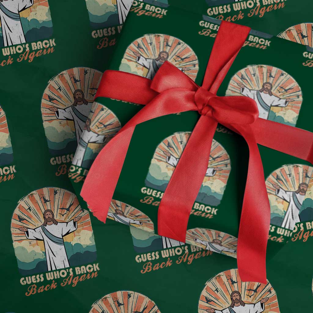 Funny Christian Easter Wrapping Paper Roll Guess Whos Back Jesus Religious - Wonder Print Shop