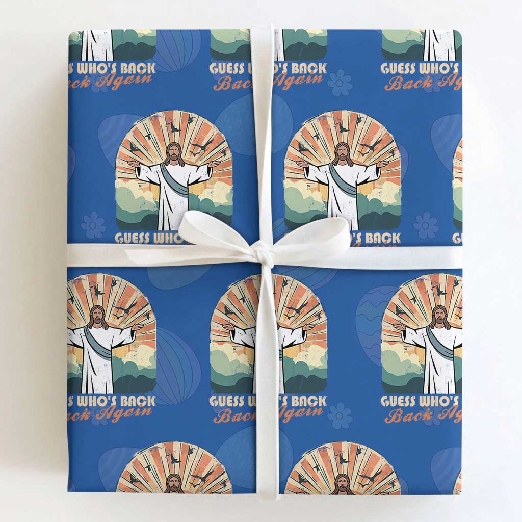 Funny Christian Easter Wrapping Paper Roll Guess Whos Back Jesus Religious