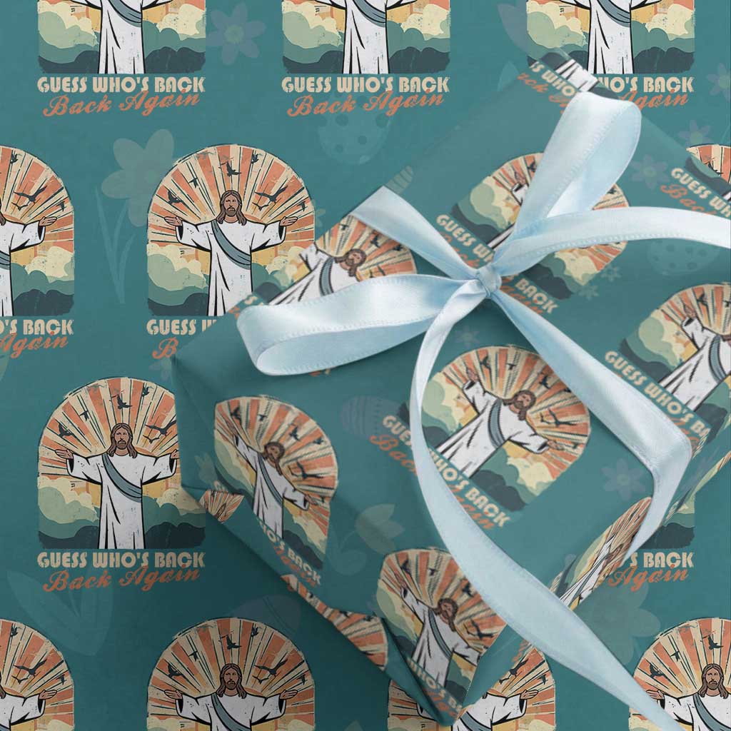 Funny Christian Easter Wrapping Paper Roll Guess Whos Back Jesus Religious