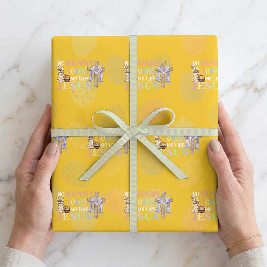Funny Christian Easter Wrapping Paper Roll No Bunny Loves Me Like Jesus