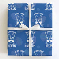 Funny Christian Easter Wrapping Paper Roll No Bunny Loves Me Like Jesus Retro Bunny