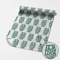 Funny Christian Faith Wrapping Paper Roll It's Never Luck It's Always God