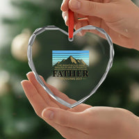 Funny Christian Father Heart Crystal Glass Ornament The Righteous Man Walks In His Integrity Fathers Day - Wonder Print Shop