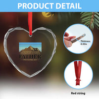 Funny Christian Father Heart Crystal Glass Ornament The Righteous Man Walks In His Integrity Fathers Day - Wonder Print Shop