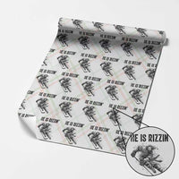 Funny Christian Ice Hockey Lover Gift Wrapping Paper Roll He Is Rizzin - Wonder Print Shop