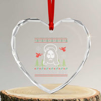 Funny Christian Xmas Heart Crystal Glass Ornament Birthday Boy Jesus God Xmas Tree Angels - Wonder Print Shop