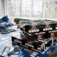 Funny Christmas 67 Six Seven Bruh Wrapping Paper Roll Dabbing Santa - Wonder Print Shop