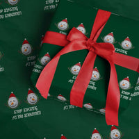 Funny Christmas Adult Humor Wrapping Paper Roll Stop Staring At My Snowmen Boobs Xmas Embarrassing - Wonder Print Shop