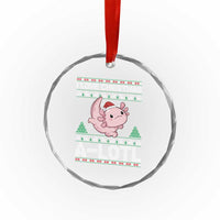 Funny Christmas Axolotl Crystal Glass Ornament I Love Christmas A Lotl Xmas Salamander - Wonder Print Shop