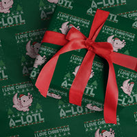Funny Christmas Axolotl Wrapping Paper Roll I Love Christmas A Lotl Xmas Salamander - Wonder Print Shop