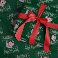 Funny Christmas Axolotl Wrapping Paper Roll Merry Axolotlmas Xmas Salamander - Wonder Print Shop