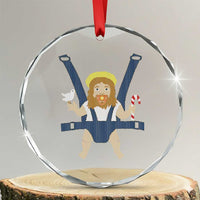 Funny Christmas Baby Jesus Crystal Glass Ornament Xmas Christian Little Boy - Wonder Print Shop