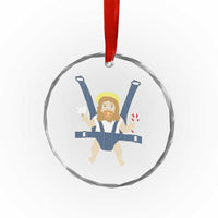 Funny Christmas Baby Jesus Crystal Glass Ornament Xmas Christian Little Boy - Wonder Print Shop