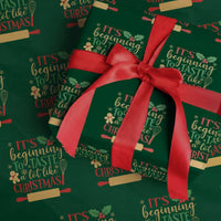 Funny Christmas Baker Wrapping Paper Roll It's Beginning To Taste A Lot Like Christmas Gingerbread - Wonder Print Shop