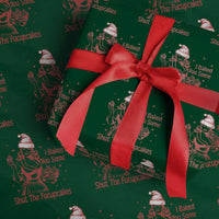 Funny Christmas Baking Wrapping Paper Roll I Baked You Some Shut The Fucupcakes Vintage Santa Hat - Wonder Print Shop