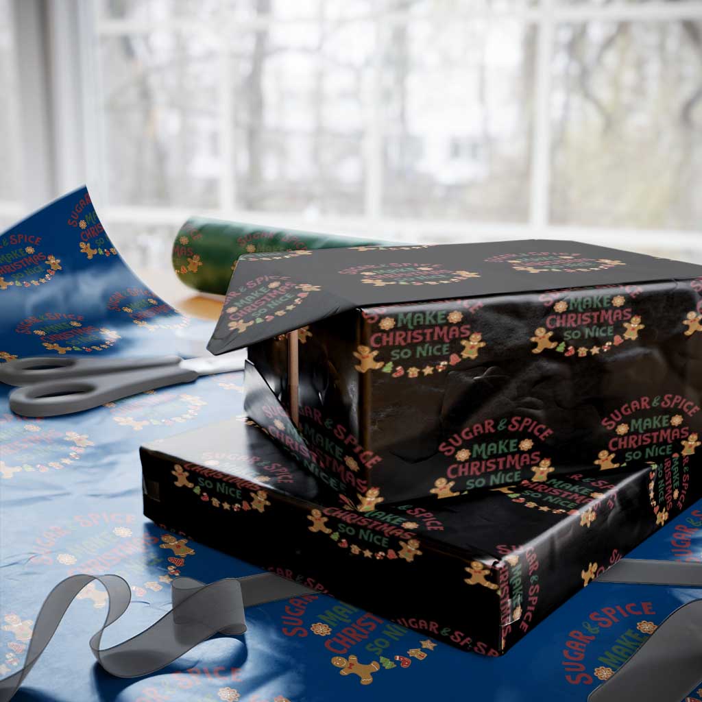 Funny Christmas Baking Wrapping Paper Roll Sugar And Spice Make Christmas So Nice Gingerbread - Wonder Print Shop