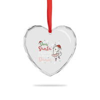 Funny Christmas Ballet Cat Lover Heart Crystal Glass Ornament Dear Santa It Was Not Me - Wonder Print Shop