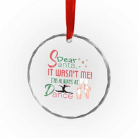 Funny Christmas Ballet Dancer Gift Crystal Glass Ornament Dear Santa It Was Not Me TS12