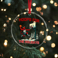 Funny Christmas Basketball Jersey Devil Crystal Glass Ornament Hoops For The Holidays TS12