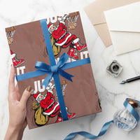 Funny Christmas Basketball Wrapping Paper Roll Just Dunk It Xmas Santa Sport - Wonder Print Shop